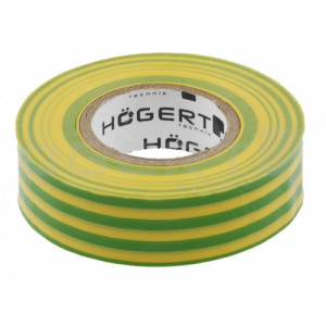 HOEGERT Изоляционная лента желто-зеленая PVC