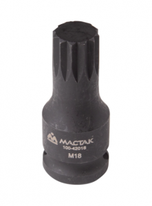  купить торцевая насадка 1/2", spline, m18 для болта задней ступицы vag мастак