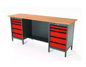 runtec-rts20f-ts5-ts5-3020-verstak-serii-standart-2000-mm-fanera-tumba-s-5-yu-yashchikami-tumba-s-5-yu-yashchikami-krasnyj-ral-3020