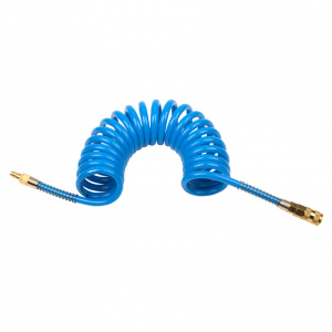 Шланг полиуретан (PU) 12*8, витой, 5 м, синий, БРС в комплекте GARWIN PRO