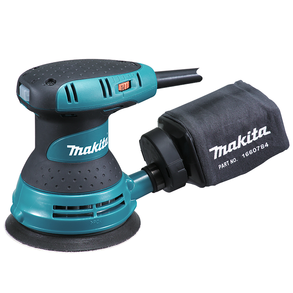 Makita BO5031 Шлифмашина эксцентриковая (300 Вт, 125мм, раб.ход 2,8мм,  рег.ск, 1,3кг, коробка) | Гараж Инструмент