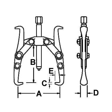 купить Съемник с двумя поворотными захватами 4"
