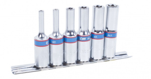  купить набор глубоких торцевых головок 3/8", torx е-стандарт, e4-e14, 6 предметов king tony