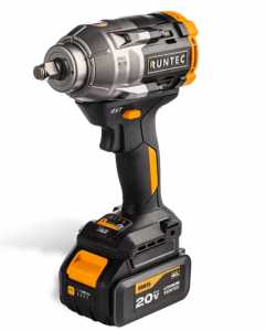 Гайковерт ударный аккумуляторный RUNTEC PRO 1/2", 20В, 2*4Ач, 1100Нм
