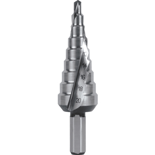 купить RUKO RK-101051 Сверло ступенчатое 4,0-20,0 мм, 9 ступеней, HSS, 118°, HZ, со спиралевидной канавкой