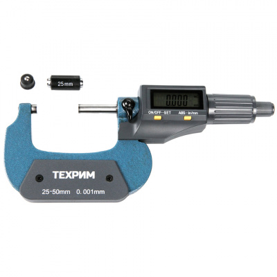 купить ТЕХРИМ T050012 Микрометр МКЦ-50, 50 мм - 0,001, ГОСТ 6507-90