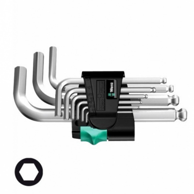 купить WERA WE-133163 Набор Г-Образных Ключей, Метрических, Хромированных 