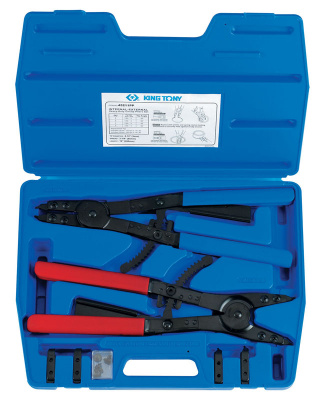 купить KING TONY 45211PP Набор съемников для стопорных колец 406 мм, сменные насадки, кейс, 11 предметов KING TONY 45211PP