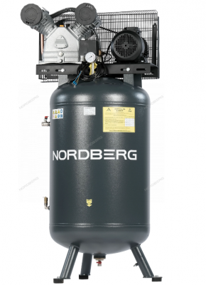 купить NORDBERG NCPV300/690 Компрессор вертикальный поршневой с ременной передачей 380В, ресив. 270л, 690л/мин NORDBERG NCPV300/690