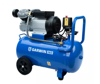 купить GARWIN INDUSTRIAL 840210-356-50 Компрессор поршневой 356 л/мин, 10 бар, ресивер 50 л, 3 л.с., 2850 об/мин