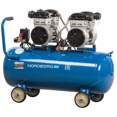купить NORDBERG NCEO100/400 Компрессор поршневой безмасляный, объем 100 л