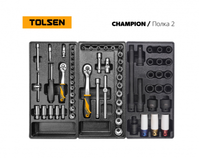 купить TOLSEN TT85416-239 Набор инструментов "CHAMPION" для тележки, 18 ложементов, 239 предметов