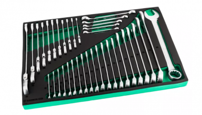 купить GARWIN PRO 646080 Набор ключей комбинированных 6-32 мм, трещоточных 8-24 мм и разрезных 8-22 мм, 37 предметов