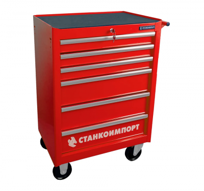 купить СТАНКОИМПОРТ BTD-270061CS red Инструментальная тележка на колесах 6 ящиков,красная