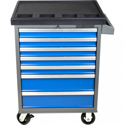 купить LICOTA AWX-2603GB-R-ST Тележка инструментальная с карманом, cо столешницей, 7 полок, сине-серая