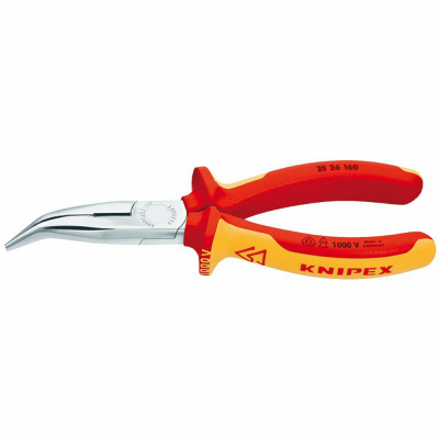 купить Knipex KN-2526160 Круглогубцы радиомонтажные с плоскими губками и режушими кромками, 160 мм