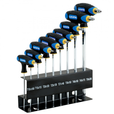 купить LICOTA AWT-30127CNM Набор ключей Torx с отв. Т-образных с пласт. рукояткой на подставке
