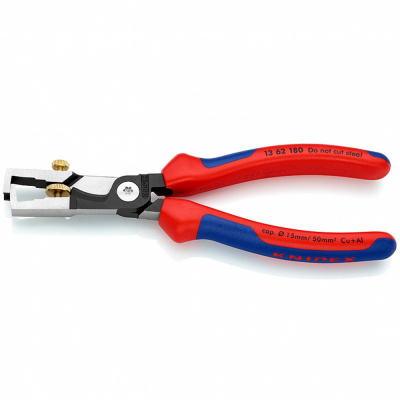 купить Knipex KN-1362180 Клещи с накатанной головкой для удаления изоляции, с резаком
