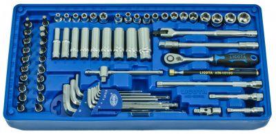 купить LICOTA ACK-B3002 Набор торцевых головок 1/4" с аксессуарами, 66 пр., в ложементе-кейсе