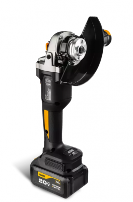 купить RUNTEC RT-AG900 Шлифмашина угловая аккумуляторная RUNTEC PRO 125 мм, 20В, 2*4Ач, 900Вт