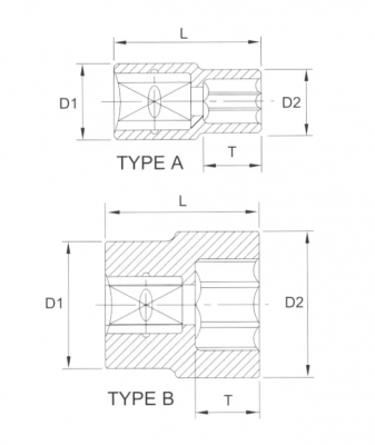 купить LICOTA N3013 Головка торцевая 6гр. 3/8" 13 мм