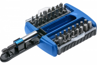 купить  HT1S402 HOEGERT Набор бит с битодержателем 1/4", SL, PH, PZ, HEX, Torx, 33 шт.