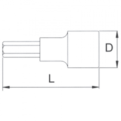купить LICOTA H2T08 Головка торцевая с вставкой torx 1/4" T8