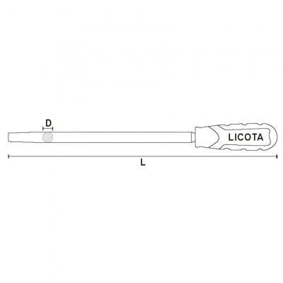 купить LICOTA RFC110 Напильник круглый драчёвый №1, 250 мм, с рукояткой