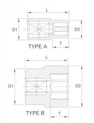 купить LICOTA N4008 Головка торцевая 6гр. 1/2" 8 мм