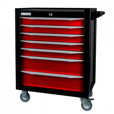 купить GARWIN 001017-3000 Тележка инструментальная серии Standart 7 полочная красная