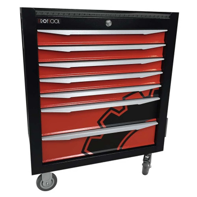 купить Тележка инструментальная HELAS с центральным замком, 7 ящиков, сине-серая