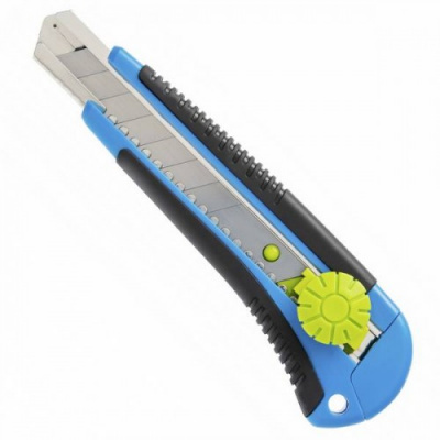 купить HOEGERT HT4C605 HOEGERT Нож с отламывающимся лезвием 18 мм, поворотная блокировка, 3 лезвия SKS