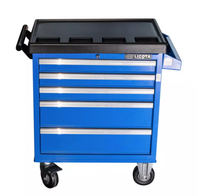 купить LICOTA  AWX-2602B-N-R-ST Тележка инструментальная с карманом, со столешницей, 5 полок, синяя
