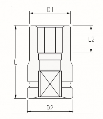 купить GARWIN 626557-1 Набор ударных головок глубоких 1" 14 пр. 22-60 мм