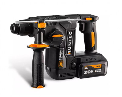 купить Перфоратор аккумуляторный RUNTEC PRO 2.9Дж, 20В, 2*4Ач, 850Вт