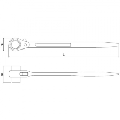 купить LICOTA ARW-40B4146 Ключ трещотка проходная 12 гр. 41x46 мм