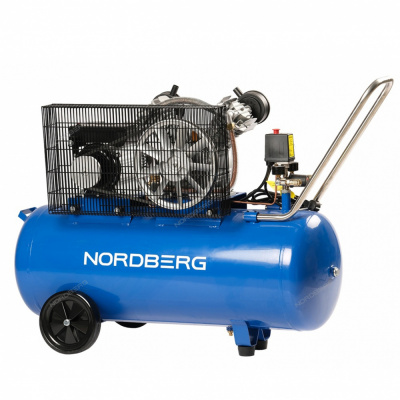 купить NORDBERG NCE100/360 Компрессор 2х поршн., ременной, чугунная головка, 220В, 100л, 320л/мин
