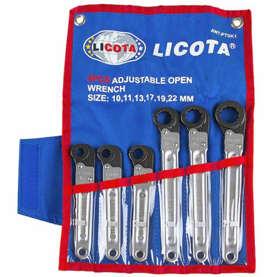 купить LICOTA AWT-PTSK1 Набор ключей храповичных (трещ.) с раскрыв-ся зевом 10-22мм