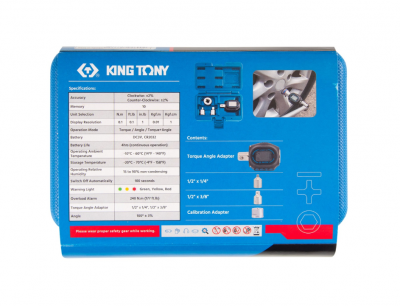 купить KING TONY 34417-1A Динамометрический адаптер 1/2", 40-200 Нм, "DIGITAL", 4 предмета, кейс
