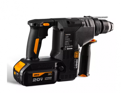 купить Перфоратор аккумуляторный RUNTEC PRO 2.9Дж, 20В, 2*4Ач, 850Вт