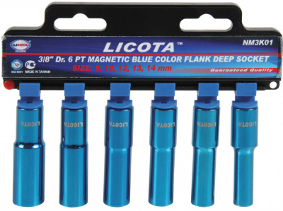 купить LICOTA NM3K01 Набор головок торцевых глубоких магнитных 3/8", 8-14мм, 6пр.