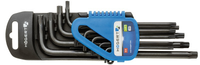 купить  HT1W816 HOEGERT Набор Г-образных удлиненных ключей TORX сталь S2 , Т10-Т50, 9 шт.