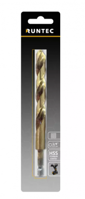 купить RUNTEC RT-DS12 Сверло по металлу Runtec HSS-TiN 12 x 151мм HEX 1/4"