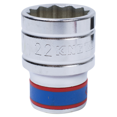 купить KING TONY 433022M   KING TONY Головка торцевая стандартная двенадцатигранная 1/2", 22 мм