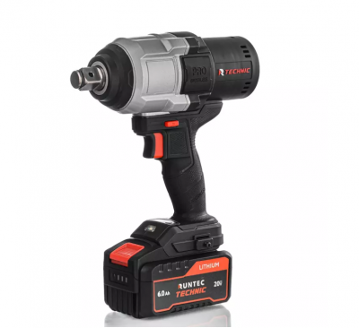 купить RUNTEC RT-IW1400T Гайковерт ударный аккумуляторный RUNTEC TECHNIC 3/4", 20В, 2*6Ач, 1400Нм