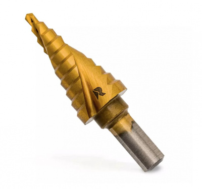 купить RUNTEC RT-DS4-22-10 Сверло ступенчатое RUNTEC 4-22 мм, 10 ступеней, HSS-TiN