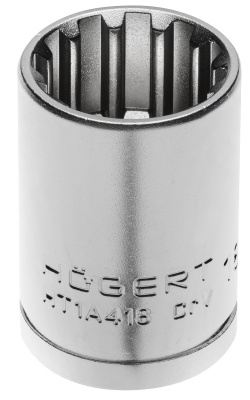 купить HOEGERT Торцевая головка Spline 1/2", 27 мм, CrV50BV30, DIN 3124