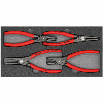купить Knipex KN-002001V09 Набор съемников стопорных колец 19-60 мм (кольцесъемники) в ложементе, 4 предм. SICHERUNGSRINGZANGE
