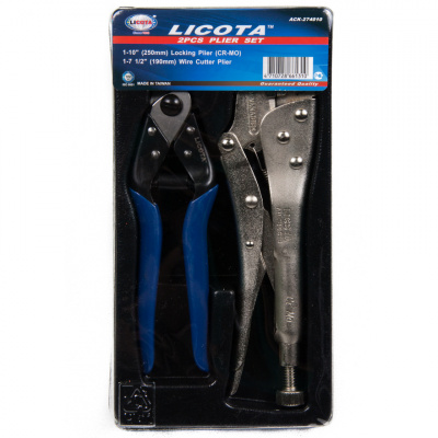 купить LICOTA ACK-274010 Набор: ручные тиски-струбцина и кабелерез. 2пр., в ложементе