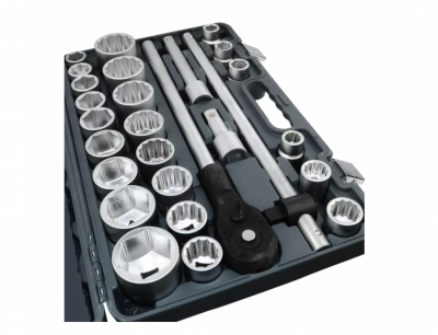 купить GARWIN PRO 643620 Набор торцевых головок 3/4" дюйм. и метр. 27 пр. (3/4"-2", 19-50 мм)